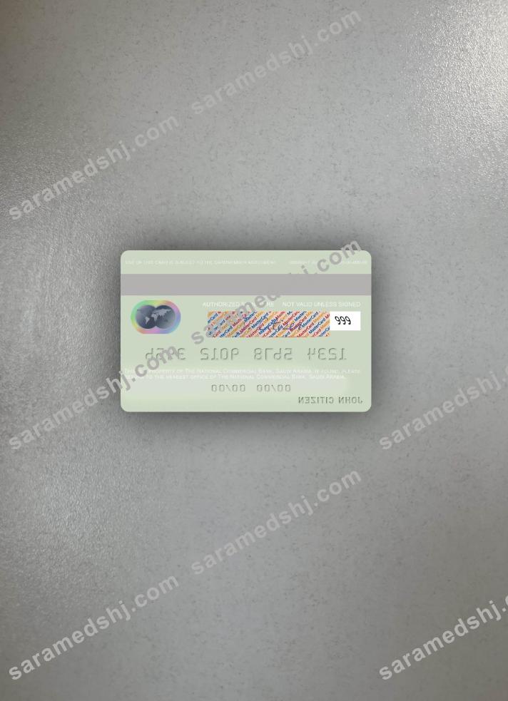 Saudi Arabia The National Commercial Bank mastercard photolook back